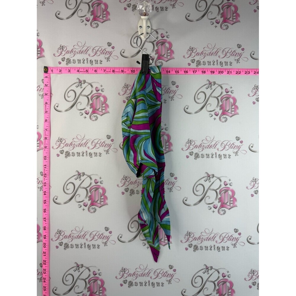 Soft head wrap Lightweight Multicolor Colorful Swirl Print Scarf absorbent